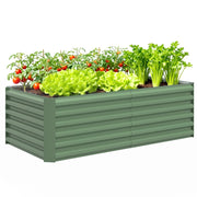 Letto da Giardino in Acciaio Galvanizzato ¨C Zephmum ¨C Verde Chiaro 180x90x57.5 cm