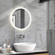 specchio bagno, Bianco, 50 x 50 cm Rotondo