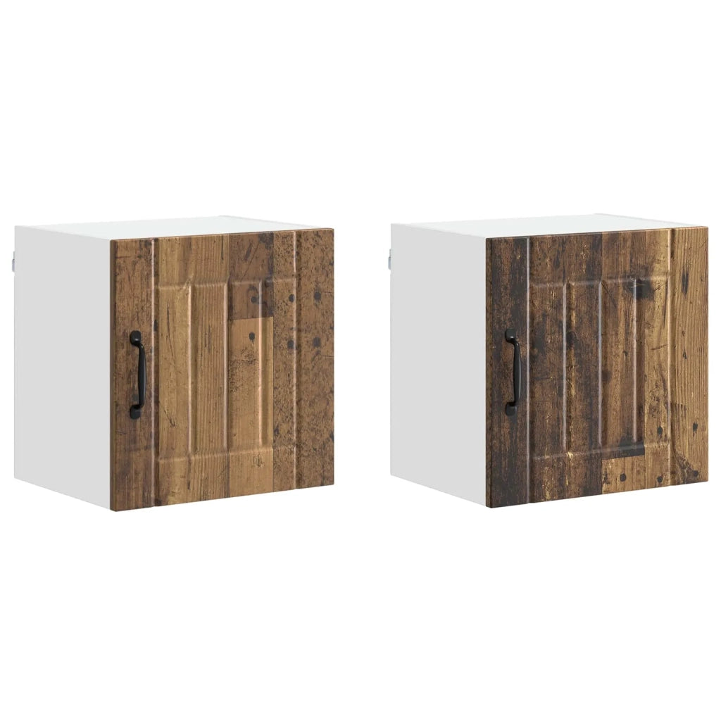 Armadietto a muro LUCCA 2 pcs Legno antico 40 x 31 x 40 cm