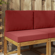 Cuscino per divano da esterno 2 pcs Rosso vino Poliestere