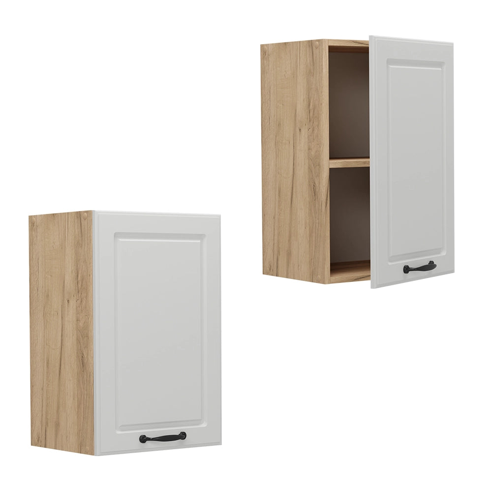 Pensile da cucina R-Line Bianco rustico/Rovere dorato 40 cm Vicco