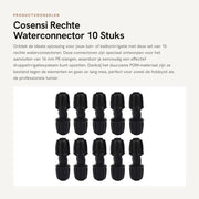 Connettori per irrigazione a goccia per giardino - 10 pezzi - Connettori a destra - Fitting per tubi PE 16 mm - Compatti e leggeri - Materiale duraturo - Connettori per giardino