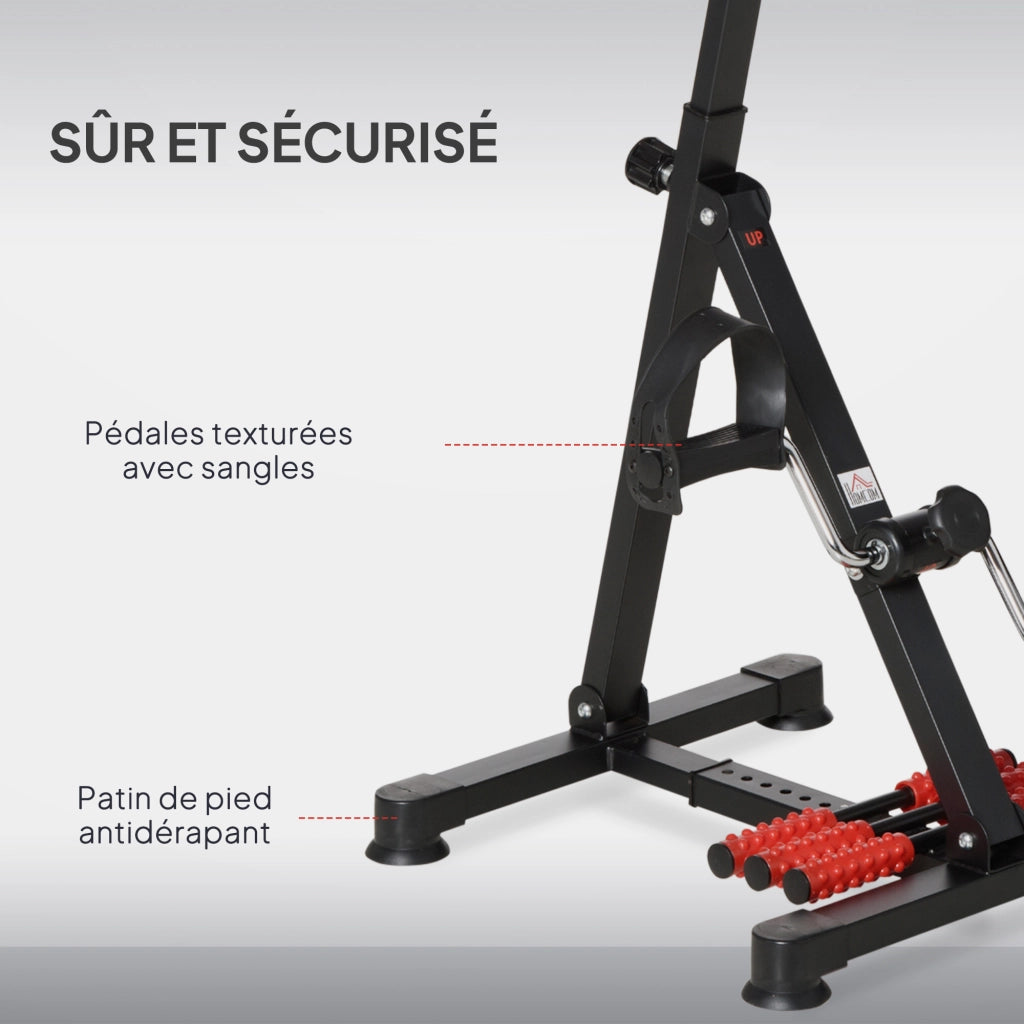Bicicletta da riabilitazione per braccia e gambe con regolazione altezza e larghezza ¨C zephmum ¨C nero