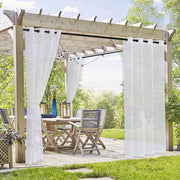Sostituti di vetro per esterni acqua resistenti - filtro semitrasparente della luce - 2 pannelli - 137 cm di larghezza - 243 cm di altezza - occhielli metallici - tende per giardino