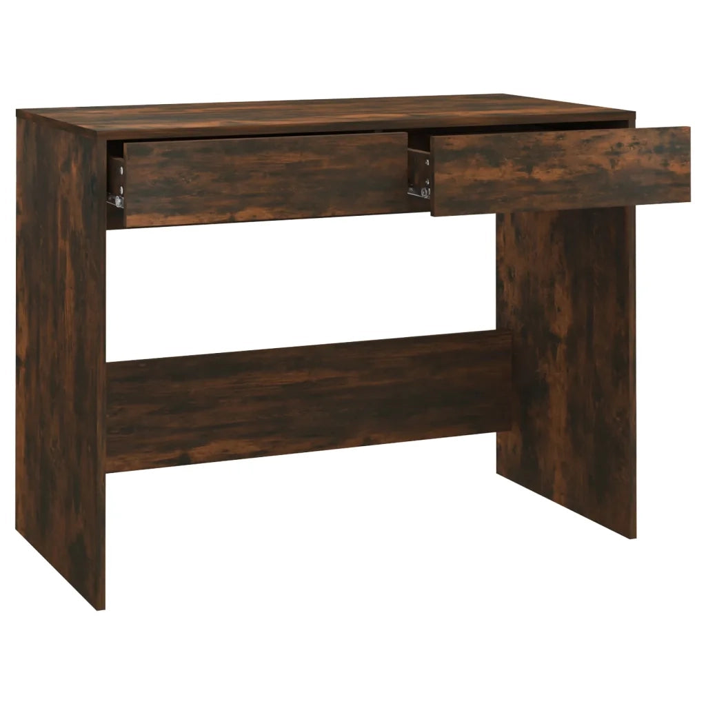 Scrivania | Tavolo da Ufficio Rovere Fumo 101x50x76,5 cm in Truciolato