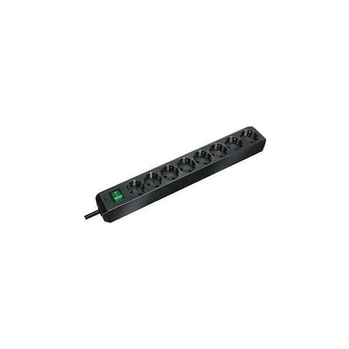 Brennenstuhl 1159300018 Eco-Line Ciabatta Elettrica 8 Prese Schuko Interruttore Illuminato Cavo 3 m colore Nero