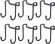 Sostegno per carico a forma S in acciaio inossidabile 304 - 6 pezzi - Hanger con ganci antiscivolo - Sostegno per carico pesante - Utilizzo cucina/bagno - Deur aak