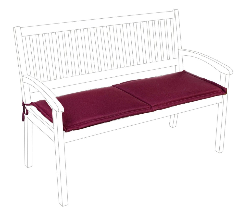 Cuscino per Panca 2 3 Posti da Esterno Poly Idrorepellente Sfoderabile Bizzotto Colore: Bordeaux 2 Posti