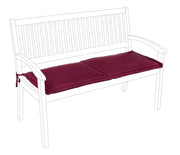 Cuscino per Panca 2 3 Posti da Esterno Poly Idrorepellente Sfoderabile Bizzotto Colore: Bordeaux 2 Posti