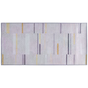 Tappeto grigio poliestere 80 x 150 cm a pelo corto moderno motivo astratto