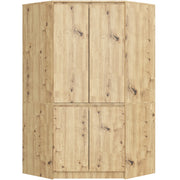 Armadio ad angolo AKORD S100 Quercia Artisan 100 cm 4 ante 100x50x180 cm
