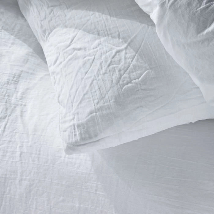 Completo letto - TODAY - 123318 - 1 persona - 140x200 cm - Garza di cotone tinta unita - Gesso