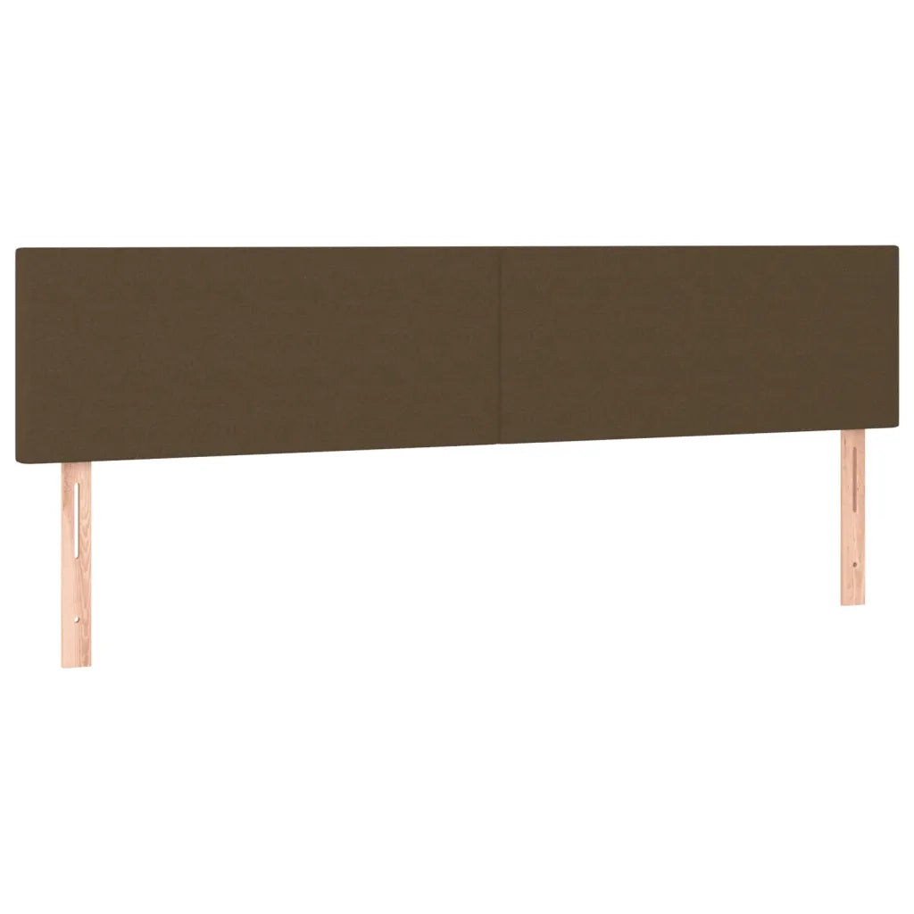 Letto a Molle Materasso e LED Marronescuro 200x200cm in Tessuto 3133584