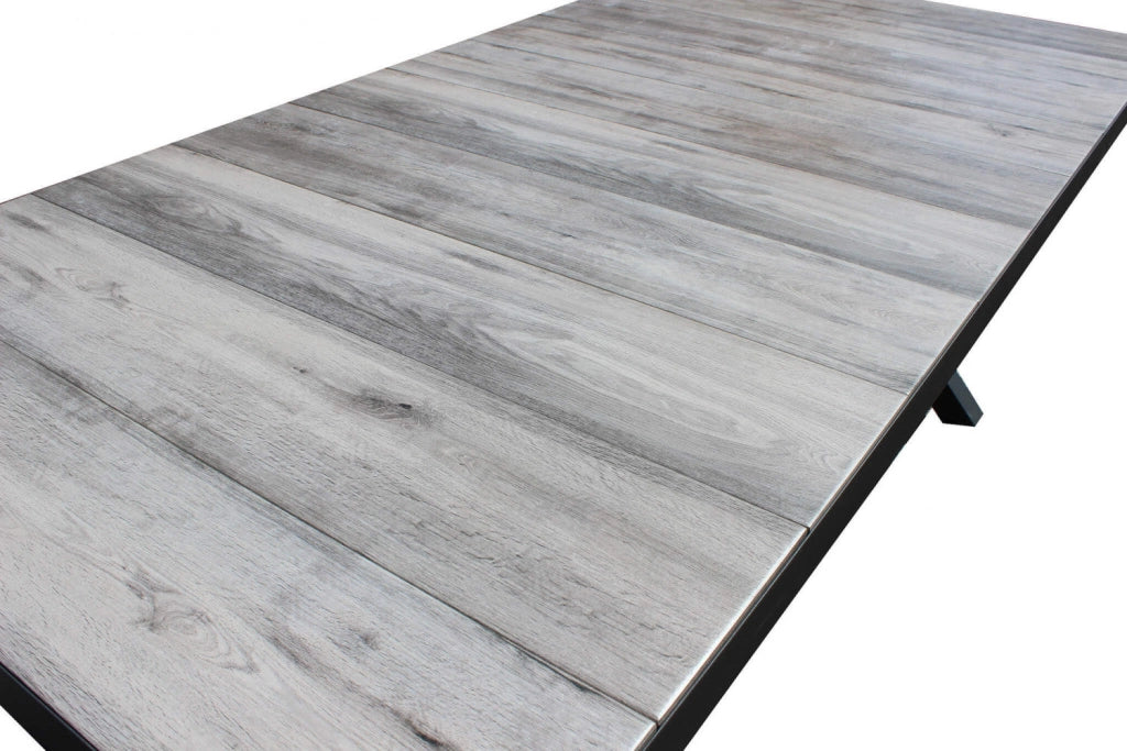 Tavolo Mackay 200x100x75 h cm in Alluminio Antracite