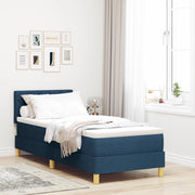 Letto a Box Spring con Materasso & LED Blu 80x200 cm Tessuto