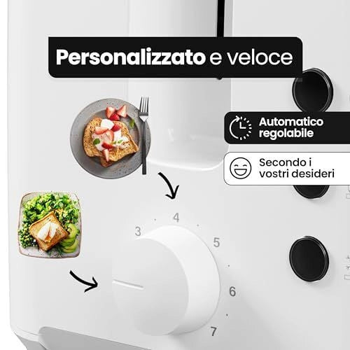 Bomann TA 6065 CB 2 fetta/e 750 W Bianco