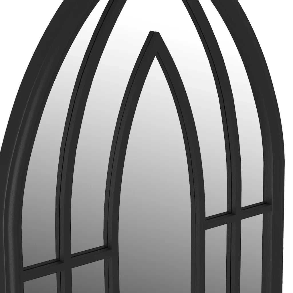 Specchio-Specchio DecorativoNero 100x45 cm Ferro per Uso Interno 429870