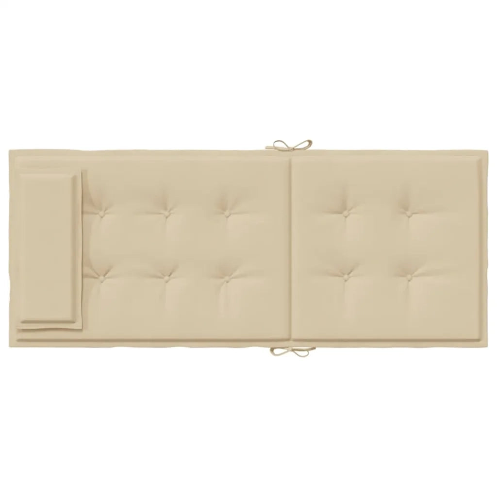 Cuscini per Sedia con Schienale Alto 4 pz Beige Tessuto Oxford 361884