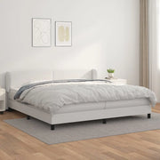 Giroletto a Molle con Materasso Bianco 200x200cm in Similpelle cod mxl 63656