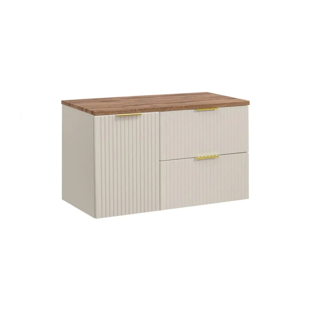 Set da bagno NOXERA 120 cm – Marrone Congo – piano per lavabo