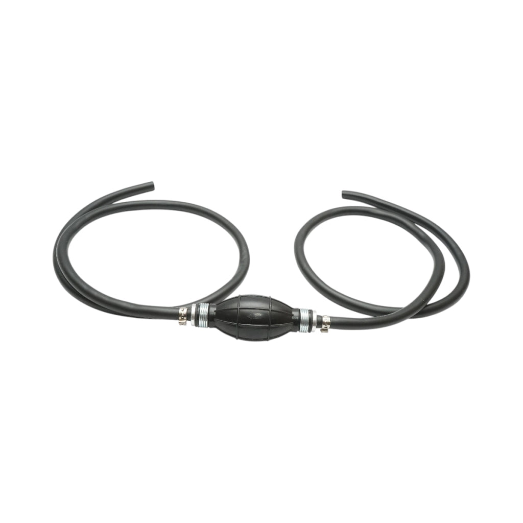 Pompa di adescamento manuale diritta con tubo nero e valvola unidirezionale – Ø 8 mm