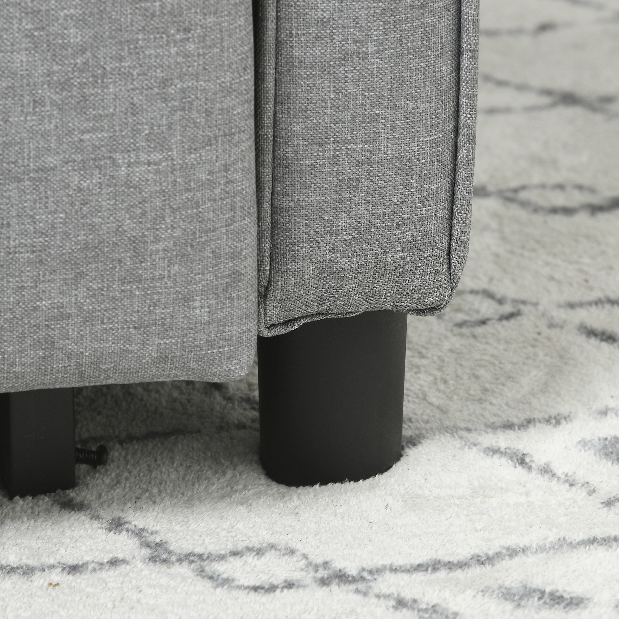 Poltrona Letto Reclinabile con Cuscino Extra 69x82x85cm Grigio Chiaro