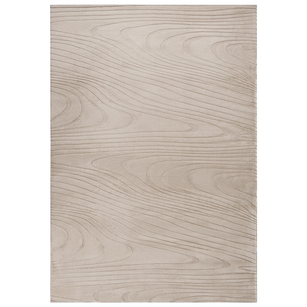 Tappeto da corridoio in pelliccia sintetica di coniglio, beige, in poliestere, 260 x 230 cm, morbido, a pelo lungo, motivo geometrico