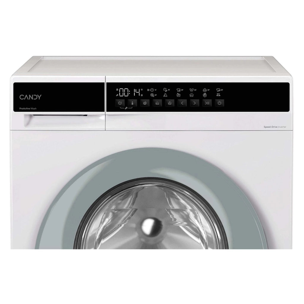 Candy ey27se7-s lavatrice slim carica frontale, capacità 7kg, 12 programmi, classe energetica a, profondità 46,7 cm, motore inverter