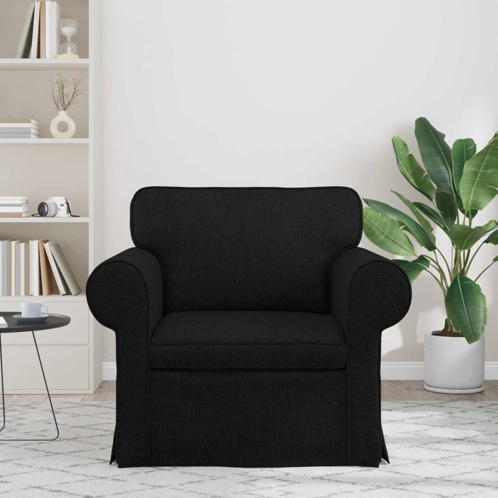 Divano Nero 95 x 82 x 80 cm Tessuto