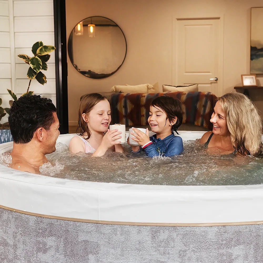 Tempo Style -  Piscina Idromassaggio Circolare semirigida Mspa Cocoon-Eco F-CO066W (6 Posti) |1.80 Ø x 0.65 H |850 litri | 130 getti d'aria massaggianti a 3 velocità