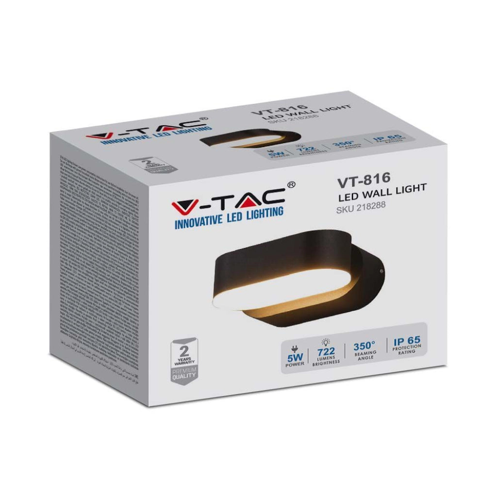Faro applique a led da estreno 6W Wall Light Black Body Body IP65 MOVABLE 3000K