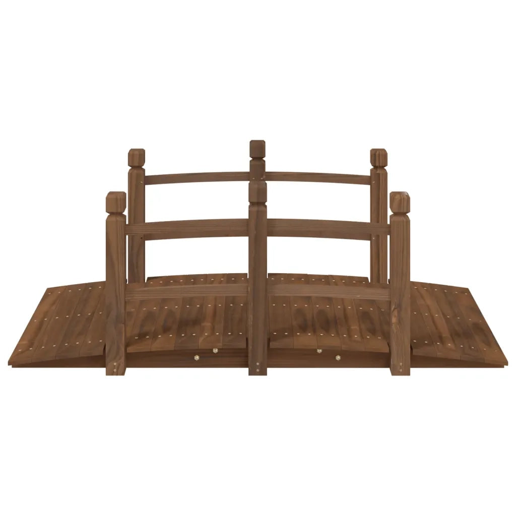 Ponte Giardino Ringhiere 150x67x56cm Legno Massello Abete Rosso