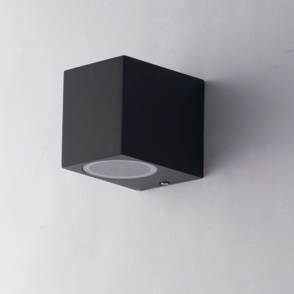APPLIQUE QUBO ANTRACITE 1 LUCE ATTACCO GU10 IP54 6,7X9,3X8CM