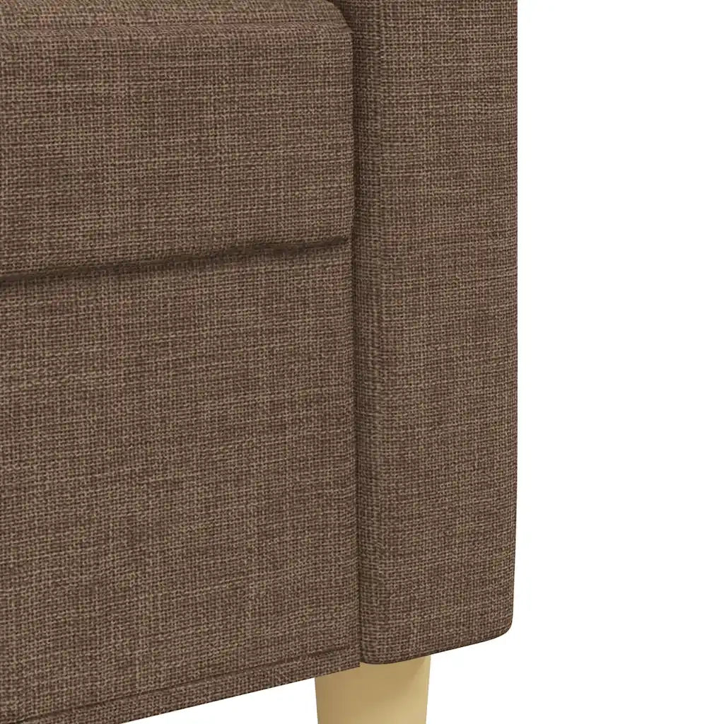Set di Divani 3 pz Marrone in Tessuto