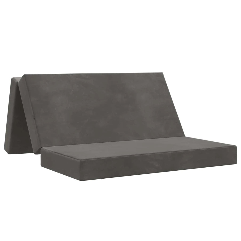 Divano Letto Pieghevole 140 x 67 x 45 cm Grigio Scuro 900228