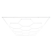 Illuminazione LED Esagonale x10 6000K con Cornice per Garage e Officina