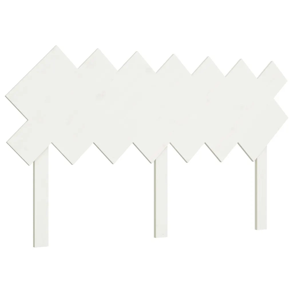 Testiera | Testata per Letto Bianca 141x3x80,5 cm Legno Massello di Pino