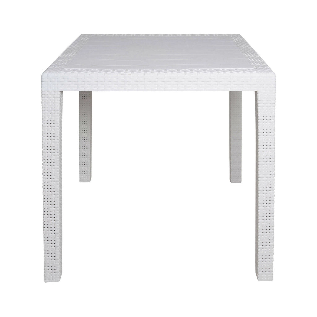 Angelico, Tavolo da Esterno 4 Posti Made in Italy, 79x79x72h cm Bianco