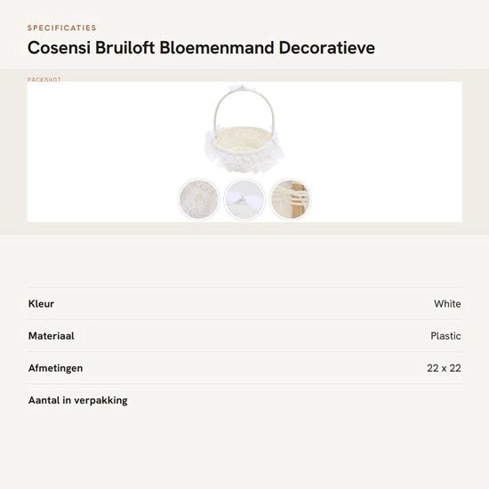Borsa Decorativa per Fiori - Mandato di Matrimonio - Scatola per Oggetti di Ricordo - 22cm x 22cm x 23cm
