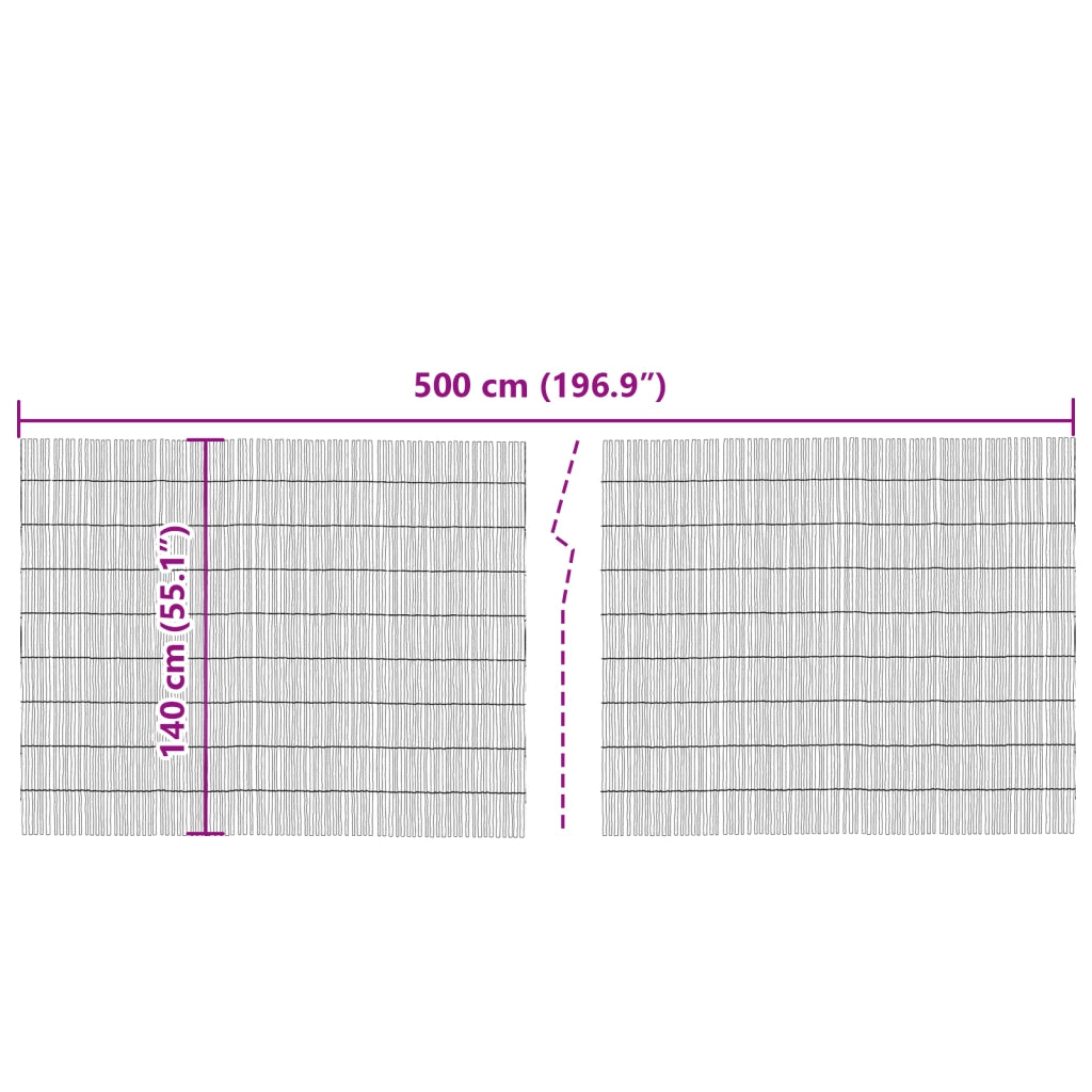 Recinzione in Canne da Giardino  500x140 cm