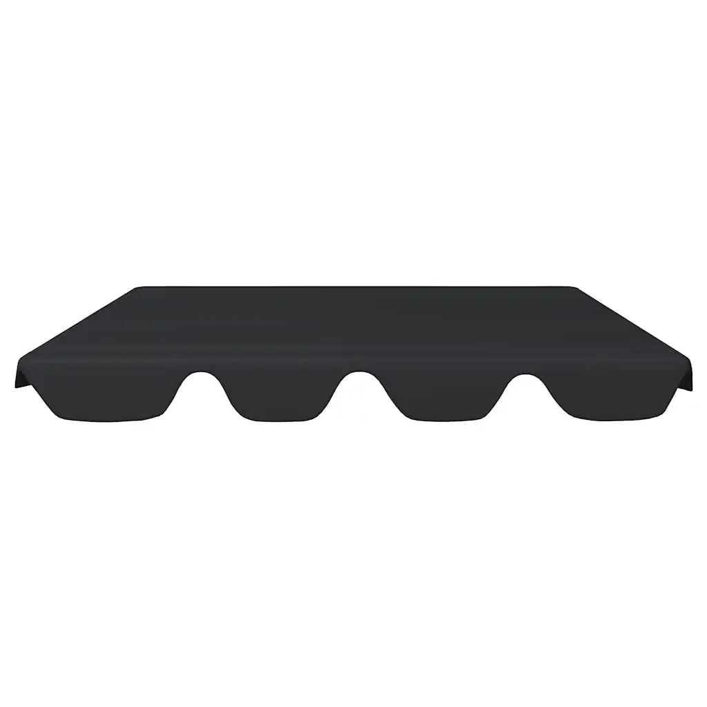 Baldacchino per Dondolo Giardino Nero 188/168x145/110 cm CFW4567933
