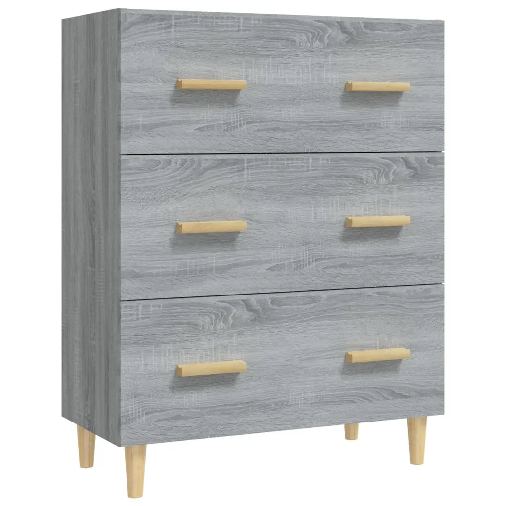 Credenza Grigio Sonoma 70x34x90 cm in Legno Multistrato cod mxl 16408