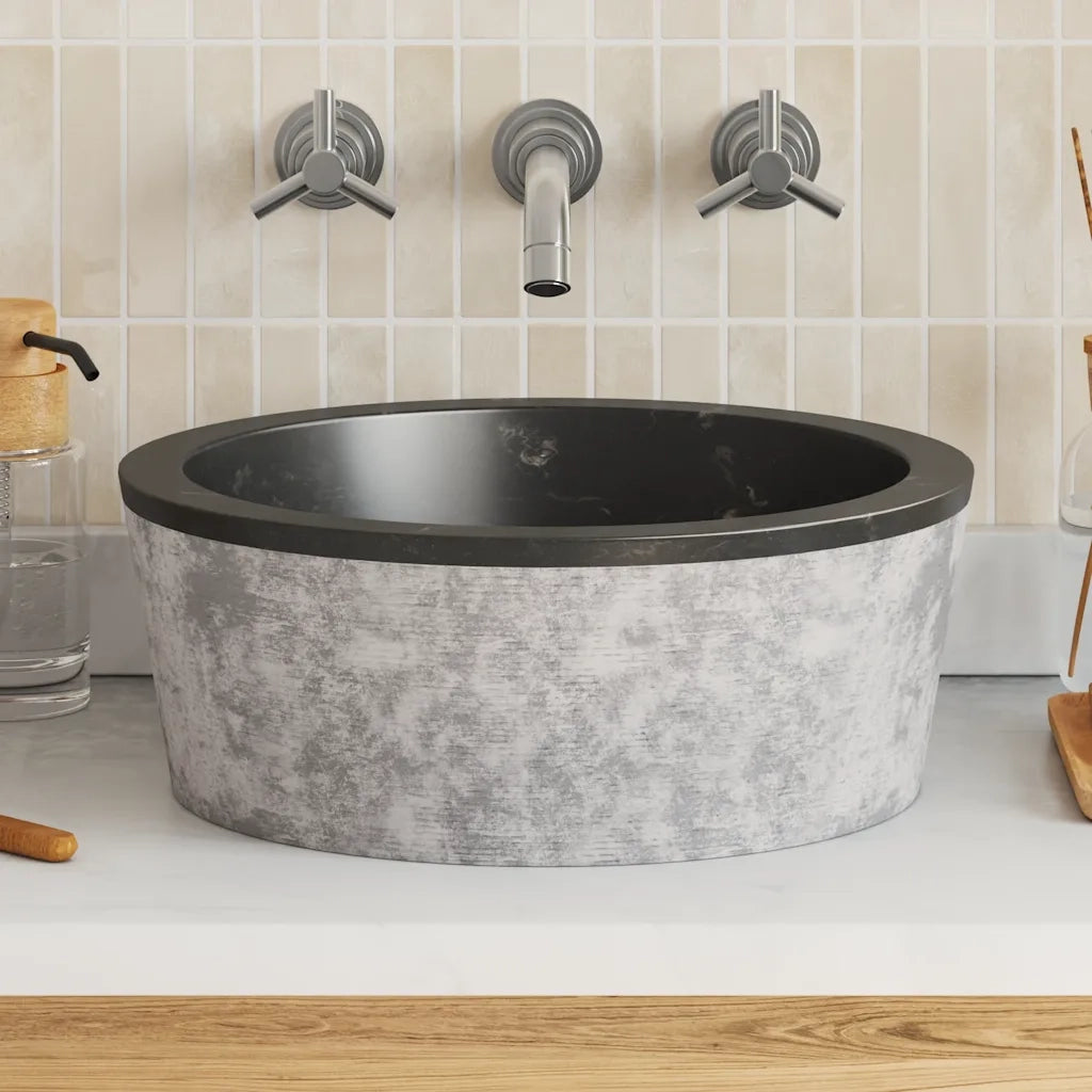 Lavandino Nero ?40x15 cm in Marmo CFW1045187