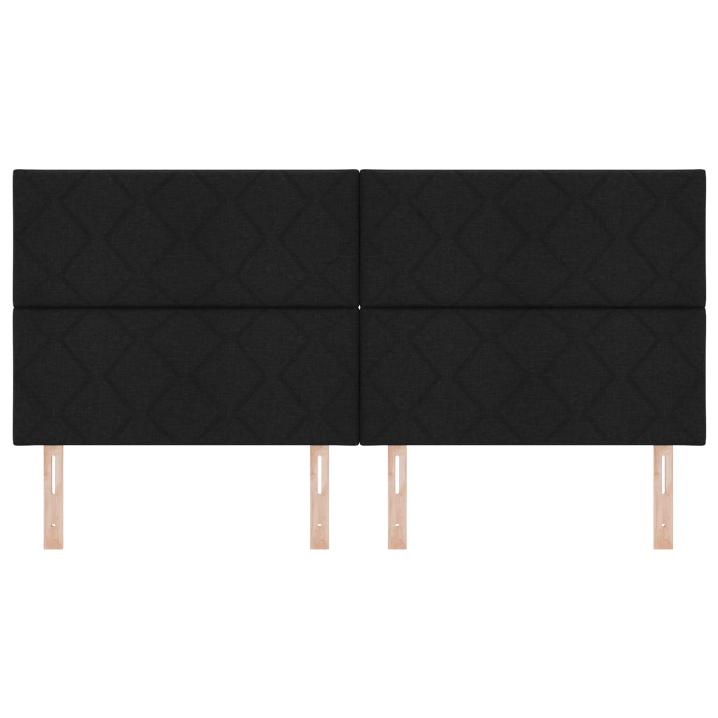 Testiera Design a Blocchi di Diamante Nera 200 cm Tessuto