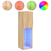 Mobile TV | Armadietto TV | Mobile Porta TV con Luci LED Rovere Sonoma 30,5x30x102 cm