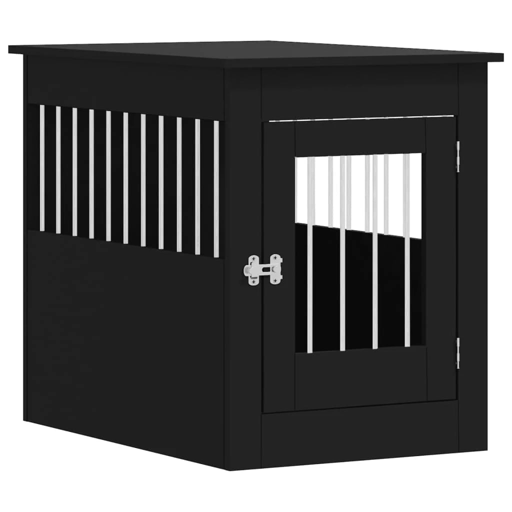 Mobile per trasportino per cani 55 x 80 x 68 cm in legno ingegnerizzato nero 02_0043362