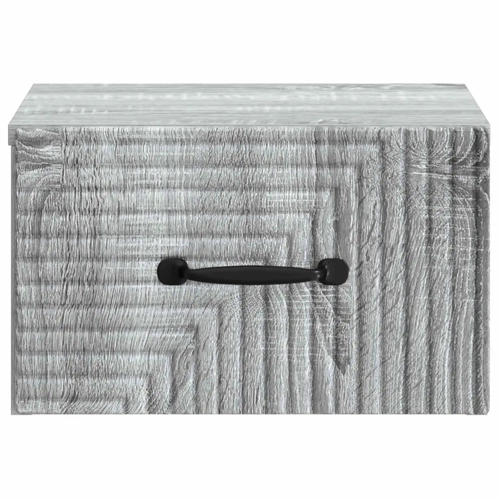 Mobiletto da notte a muro 2 pcs Grigio Sonoma 34,5 x 33 x 20 cm