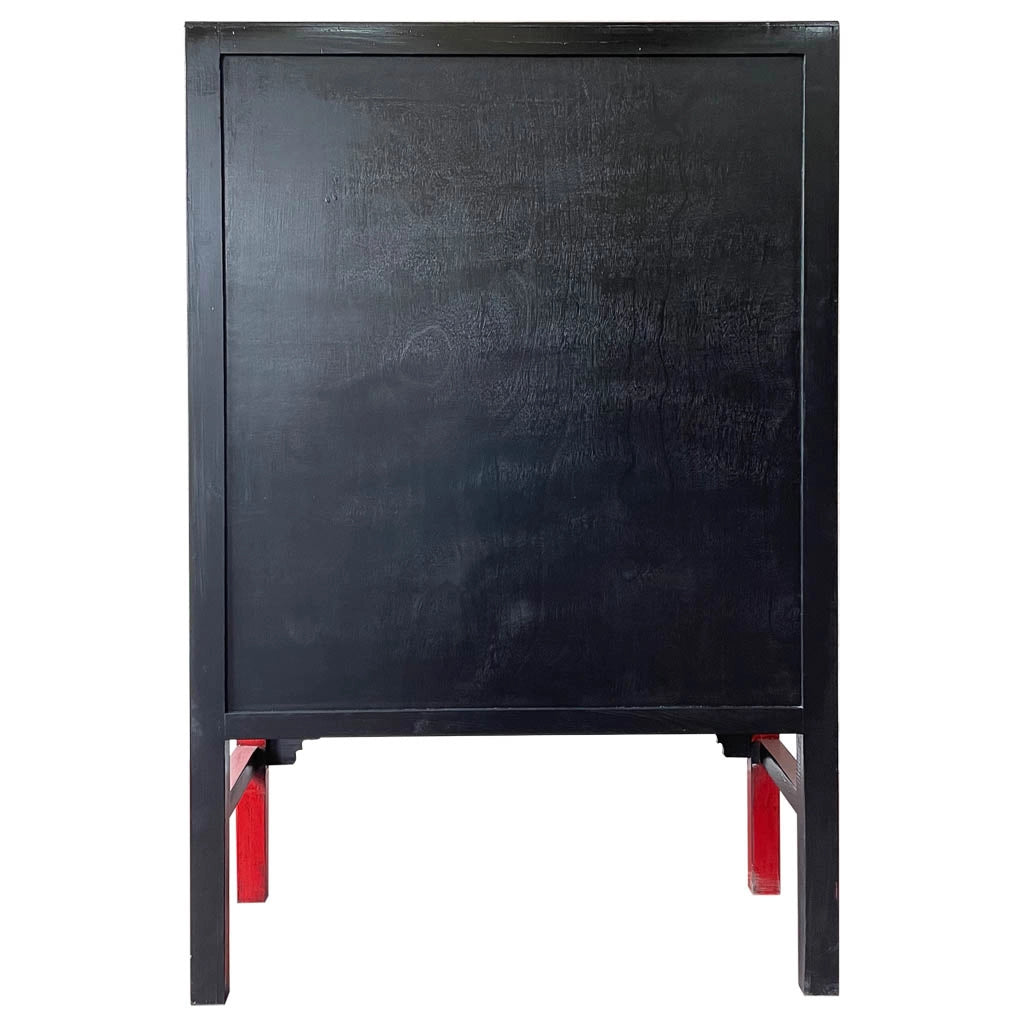 Mobiletto in legno rosso, 100x40x150 cm