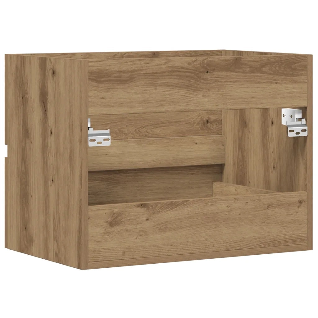 Mobiletto da Bagno Rovere Artigianale 60x38,5x45 cm Truciolato