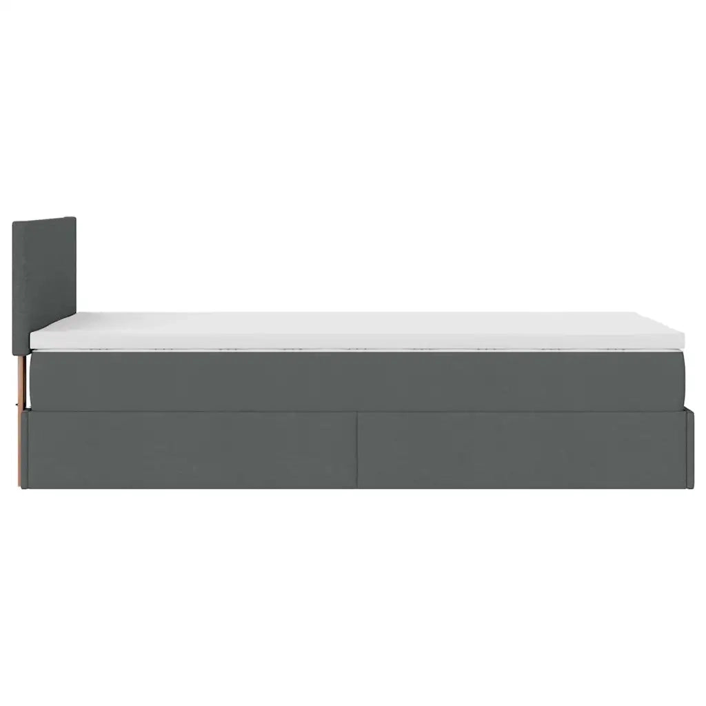 Struttura Letto Pouf con Materasso 180x200 cm in Tessuto 3311332